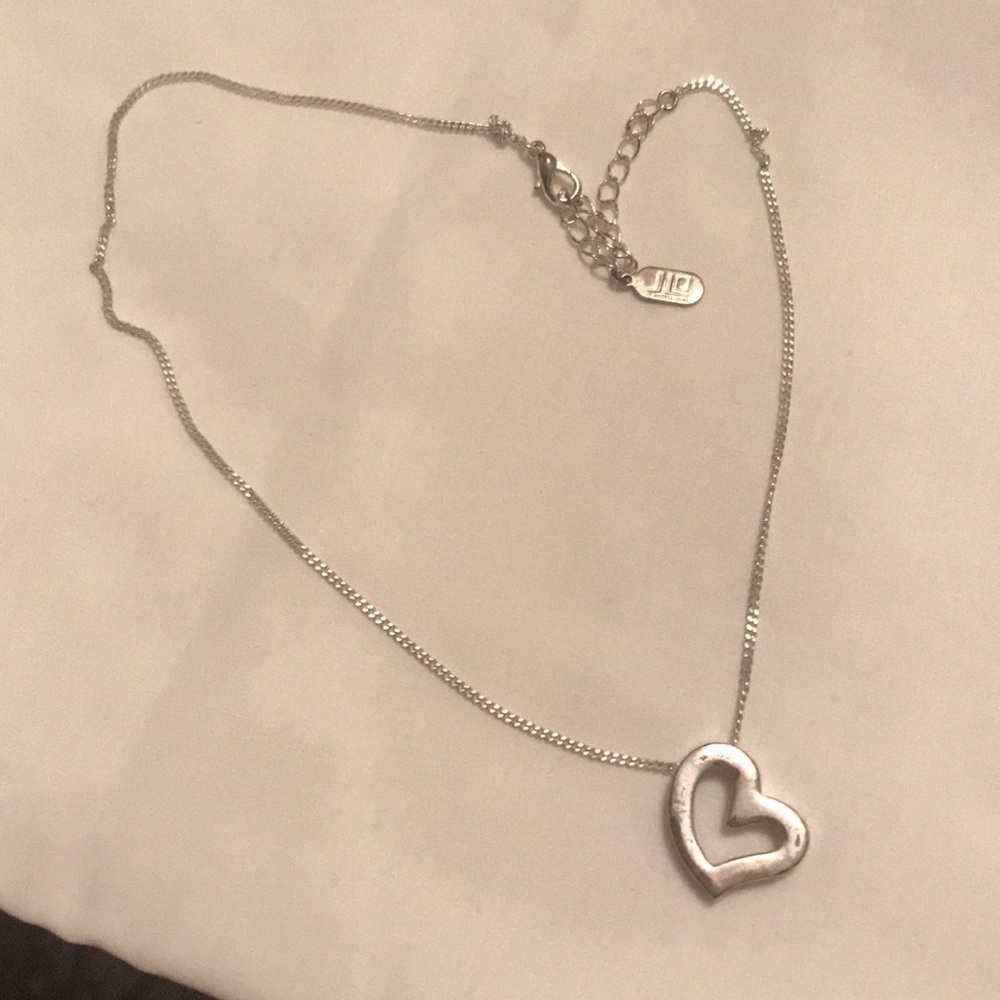 JLO Silver Heart Necklace